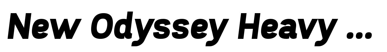 New Odyssey Heavy Italic